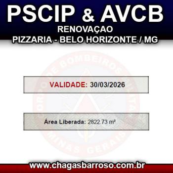 PSCIP & AVCB RENOVAÇAO PIZZARIA - BELO HORIZONTE - MG